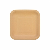Talerze papierowe kraftowe 18x18cm 8szt