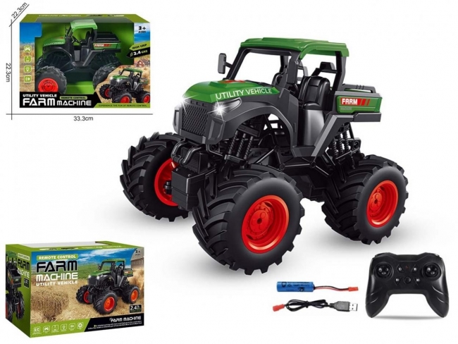 <img src='https://webimage.pl/pics/936/1/d5900898911936.jpg' style='height:440px' /> Traktor R/C światło dźwięk USB