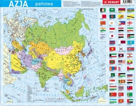 Puzzle ramkowe 72: Azja - mapa polityczna