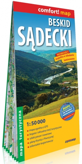 Beskid Sądecki laminowana mapa turystyczna 1:50 000