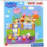  Puzzle 2x60 Super Kolor Świnka Peppa