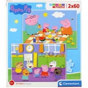 Puzzle - Super Kolor - Świnka Peppa, 2x60