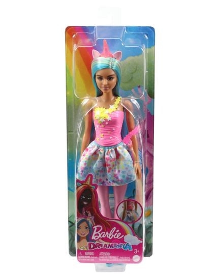 Lalka Jednorożec niebiesko-różowa Barbie Dreamtopia (HGR18/HGR21)