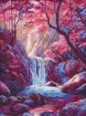 Diamentowa mozaika - Wodospad 30x40cm