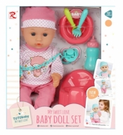 Lalka bobas siusiająca z akcesoriami