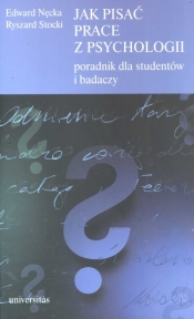 Jak pisać prace z psychologii - Edward Nęcka