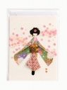 Karnet FGC-05 Lalka w kimono z papieru Chiyogami