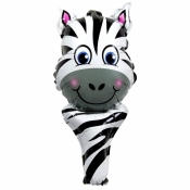 Balon foliowy zwierzątko z uchwytem zebra