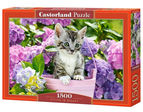 Puzzle 1500 el.C-152001-2 Kitten in Basket