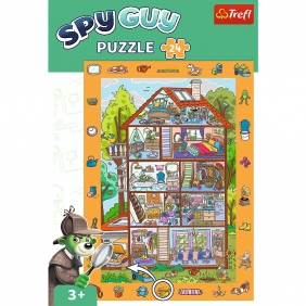 Trefl, Puzzle Obserwacyjne 24: Spy Guy - W domu (15593)