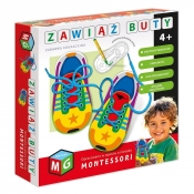 Montessori, Zabawka edukacyjna zawiąż buty (0593)