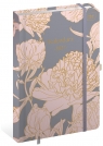 Kalendarz książkowy A5/384k Metallic - Peony