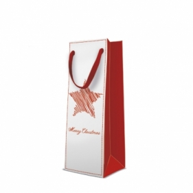 Torba premium Star on Christmas red bottle AGB2004104 - AGB2004104