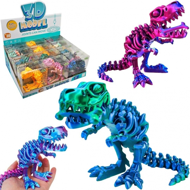 Szkielet dinozaura T-Rex 3D opalizujący mix