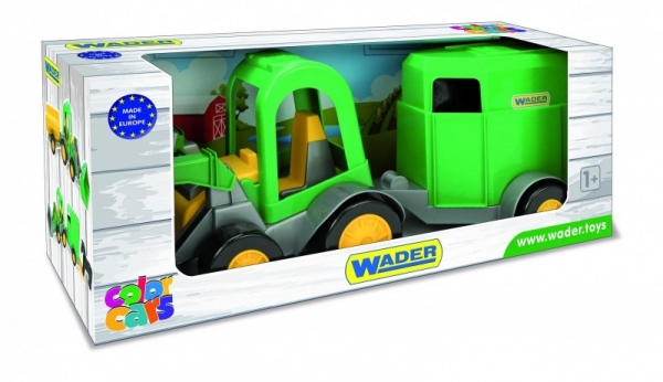 Traktor ładowarka z przyczepą na konia Farmer 41 cm w pudełku (35220b)