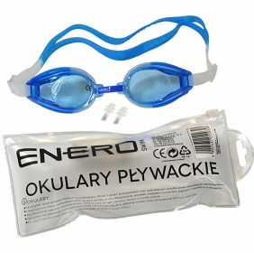 Okularki pływackie z zatyczkami Enero niebieskie