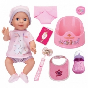 Lalka Kids sikająca z akcesoriami Dziewczynka