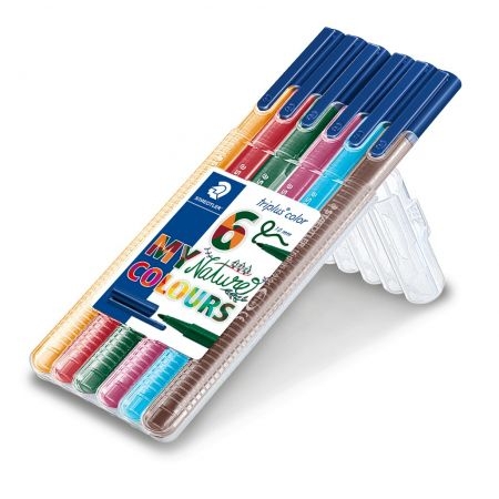 Flamastry Triplus Color 1 mm 6 kolorów etui tropikalne