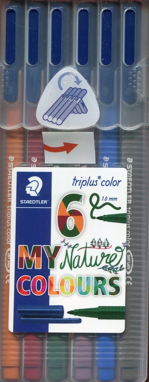 Flamastry Triplus Color 1 mm 6 kolorów etui tropikalne