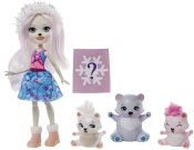 Enchantimals: Rodzina - Pristina Polar Bear + niedźwiadki polarne (GJX43/GJX47)