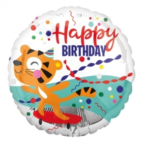 Balon foliowy Godan Urodzinowy tygrysek 18 cal (4129401)