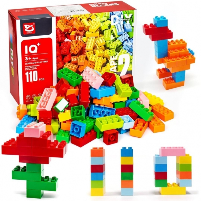 Klocki kolorowe duże 110el
