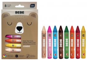 Kredki świecowe Jumbo Bebe Friends, 8 kolorów