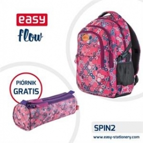 Plecak szkolny. młodzieżowy różowy SPIN Easy piórnik GRATIS