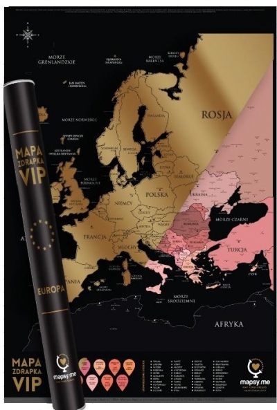 Mapa zdrapka Europa VIP