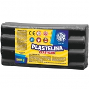 Plastelina Astra, 500 g - czarna (303117013)