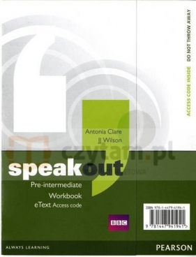 Speakout Pre-Inter WB eText AccessCard - J.J. Wilson, Antonia Clare