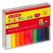 Plastelina Herlitz, 10 kolorów - fluorescencyjna (9562943)