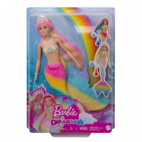 Barbie Dreamtopia: Lalka Syrenka tęczowa przemiana (GTF89)