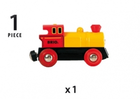 Brio Trains & Vehicles: Żółto-Czerwony parowóz (63359400)