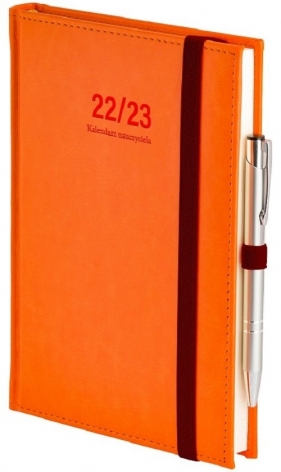 Kalendarz nauczyciela B6D Nebraska z gumką Pomarańcz