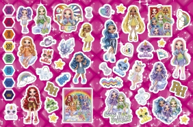 Koloruj! Rozwiązuj! 50 naklejek świecących w ciemności. Rainbow High - Ilona Siwak