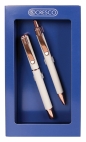 Komplet: Pióro + długopis Master w etui GB - szary
