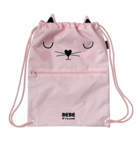 Worek z kieszonką na suwak Kot BB Friends