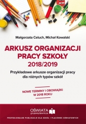 Arkusz organizacji pracy szkoły 2018/2019