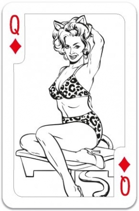 Pin-Up Color-In Playing - 55 kart do kolorowania (54294)