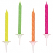 Świeczki neonowe, kolorowe 10 sztuk (551819)
