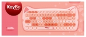 Klawiatura bezprzewodowa Keybe - Kitty Pink