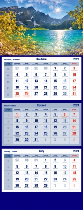 Kalendarz trójdzielny 2024: Tatry (T-105T-02)