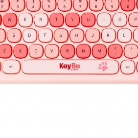 Klawiatura bezprzewodowa Keybe - Kitty Pink
