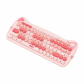 Klawiatura bezprzewodowa Keybe - Kitty Pink