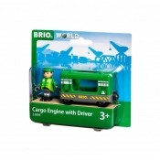 Brio World: Lokomotywa towarowa z maszynistą (63389400)