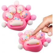 Gniotek Kocia łapka antystresowa Squishy róż-biała