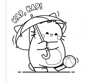 Minikolorowanka. Pempe the Pink Cat