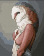 Malowanie po numerach - Kobieta Sowa 40x50 cm