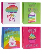 Torebka ozdobna 31x42x12cm hot-stamp mix ROZETTE